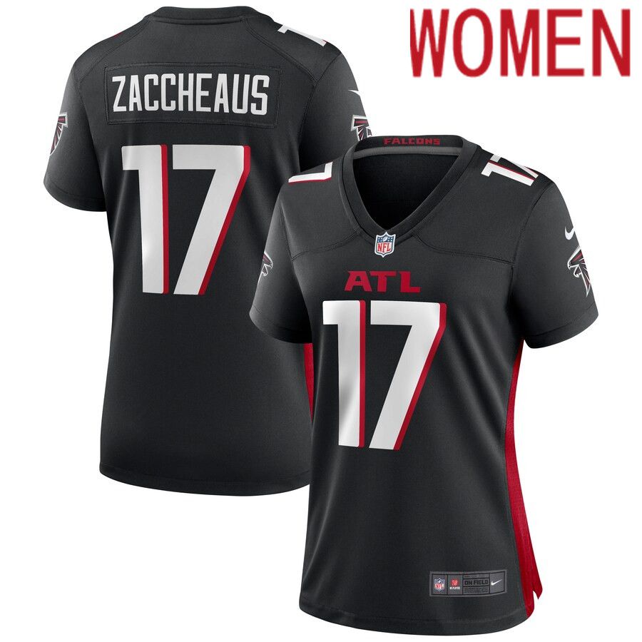 Women Atlanta Falcons 17 Olamide Zaccheaus Nike Black Game NFL Jersey